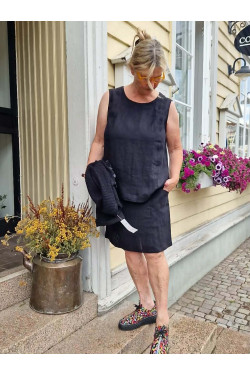 Kjol Thelma -Kort-100% lin -välj färg-