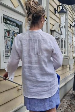 Blus/tunika Strå 100% lin vit