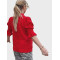 Blus Millie med halvlång smockad ärm 100% lin