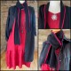 Långskjorta 100% lin -svart-    STYLE: klänningen LC 18-02 -röd-, magnetbrosch, linsjal