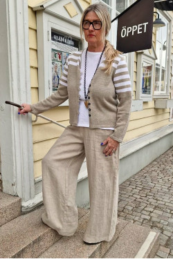 Byxa Culotte LÅNG 100% lin 
