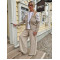 Culotte Pants LONG 100% Linen - Moss Green