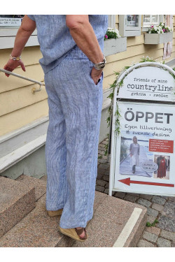 Blåvit randigt