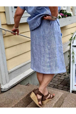 Blåvit randigt
