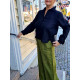 Blus/skjorta Peggy 100% lin -svart-