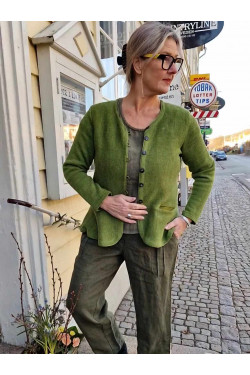 Kofta med fickor -Kim- 70 lin/30 ecobomull