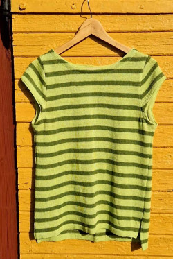 Jumper Tess KORT ÄRM 70 lin/30 ecobomull -randig-