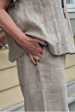 Byxa Culotte LÅNG 100% lin 