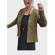 Kofta Sofie V-ringad ribbstickad 70 lin/30 ecobomull