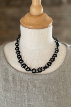 Halsband, kort utan berlock-Orange- Svart -Svart/stål- eller Blå