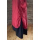 Långskjorta 100% lin -röd-    STYLE: teeshirt -mörkrandigt-,  byxor LC 21-01 -mörkrandigt-, knytband -röd-