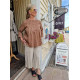 Blus S T R Å  100% lin -toffee (kanel)-