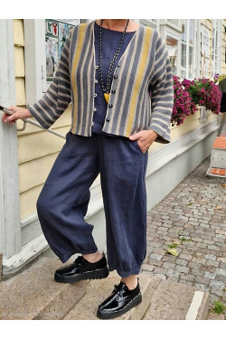 Byxa E M M Y 100% lin -grafitgrått-