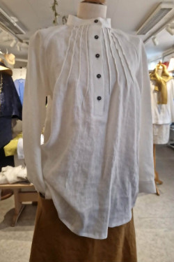 Blus/tunika Strå 100% lin vit